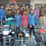 वाहन चोर गिरोह के चार सदस्य गिरफ्तार।