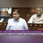 Nitin Gadkari in Rajya Sabha
