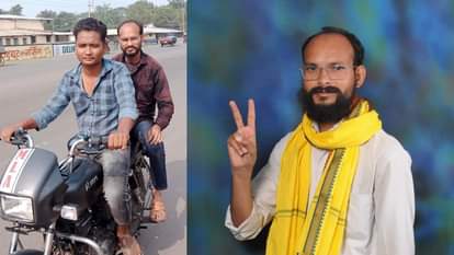 बाइक से भोपाल पहुंचे सैलाना विधायक डोडियार।