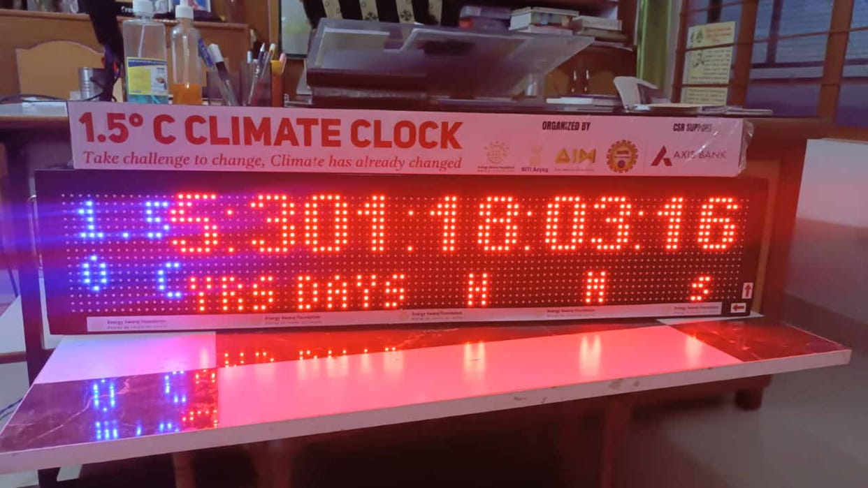 Climate clock installed in Shimla school, global temperature will reach 1.50 degrees in five years