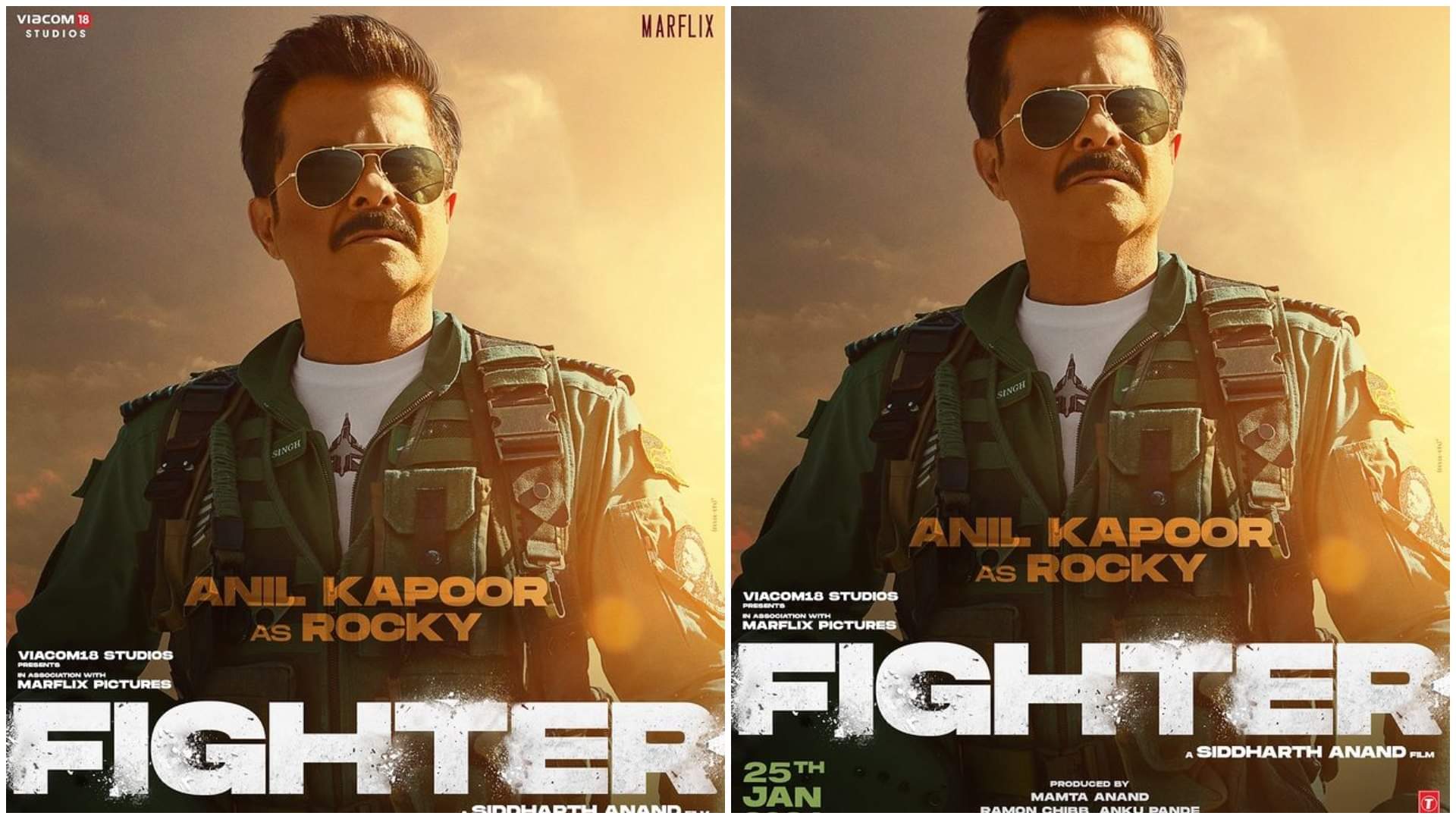 Fighter latest poster Release Animal Star Anil Kapoor is a bonafide leader as Group Captain Rakesh Jai Singh