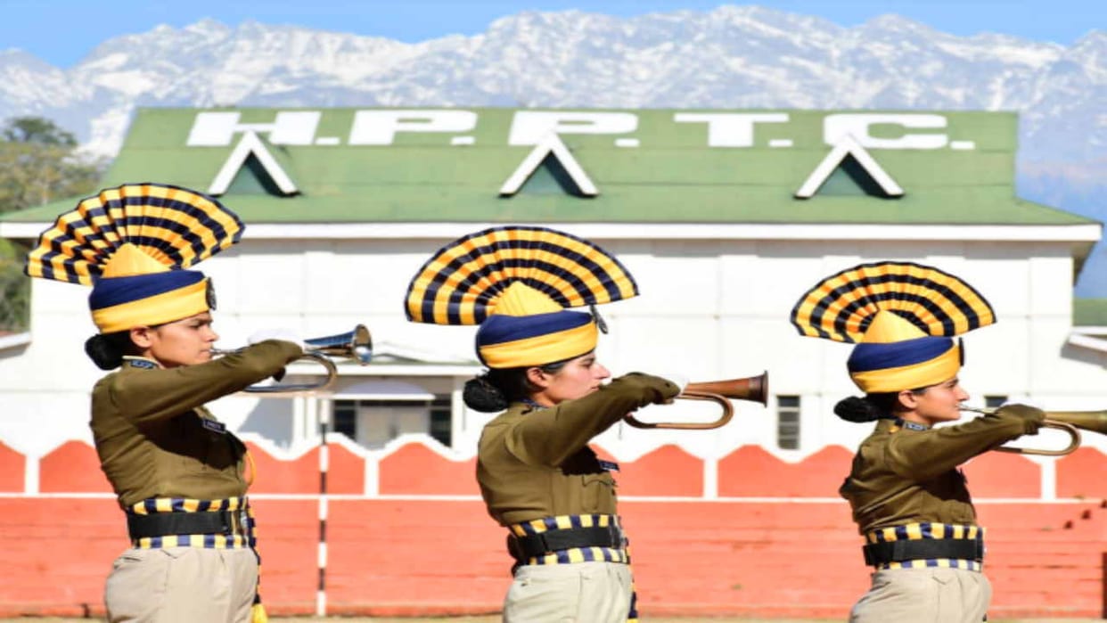 For the first time in Himachal Police, women buglers, three constables are being given training in PTC Daroh