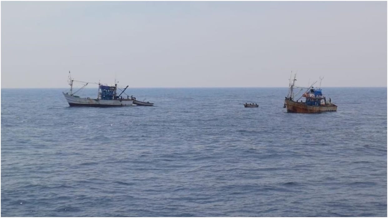 Updates Indian Coast Guard Ship located and provided technical assistance to the Indian fishing boat