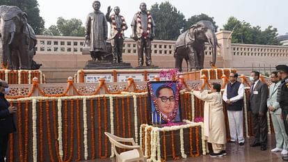 Mayawati pays tribute to Dr Bhimrao Ambedkar on his death anniversary.