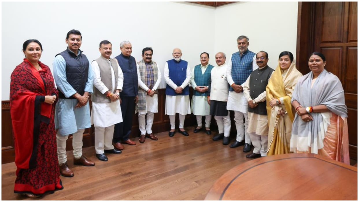 Chhattisgarh Rajasthan Madhya Pradesh CM Names Meetings BJP MPs who won Assembly Election met PM Modi JP Nadda
