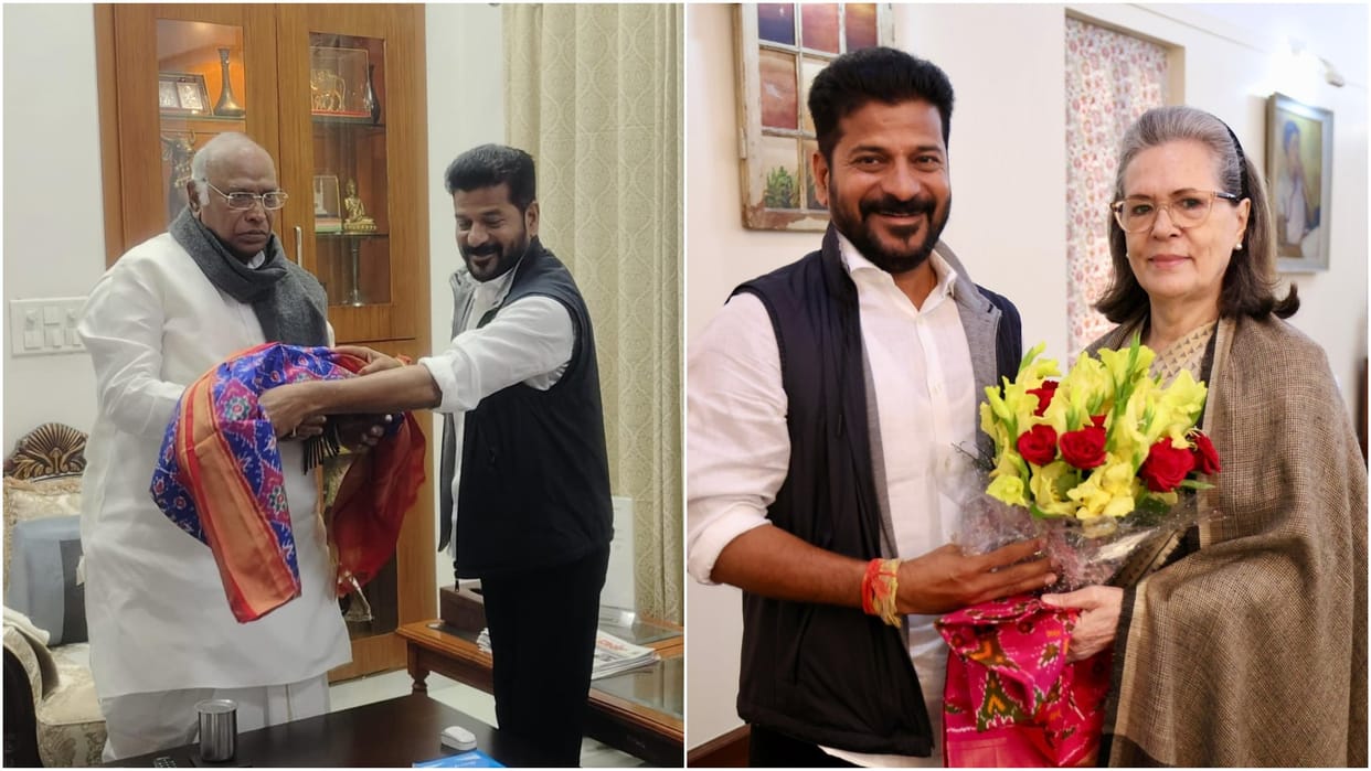 Revanth Reddy meets mallikarjun kharge and other congress leaders