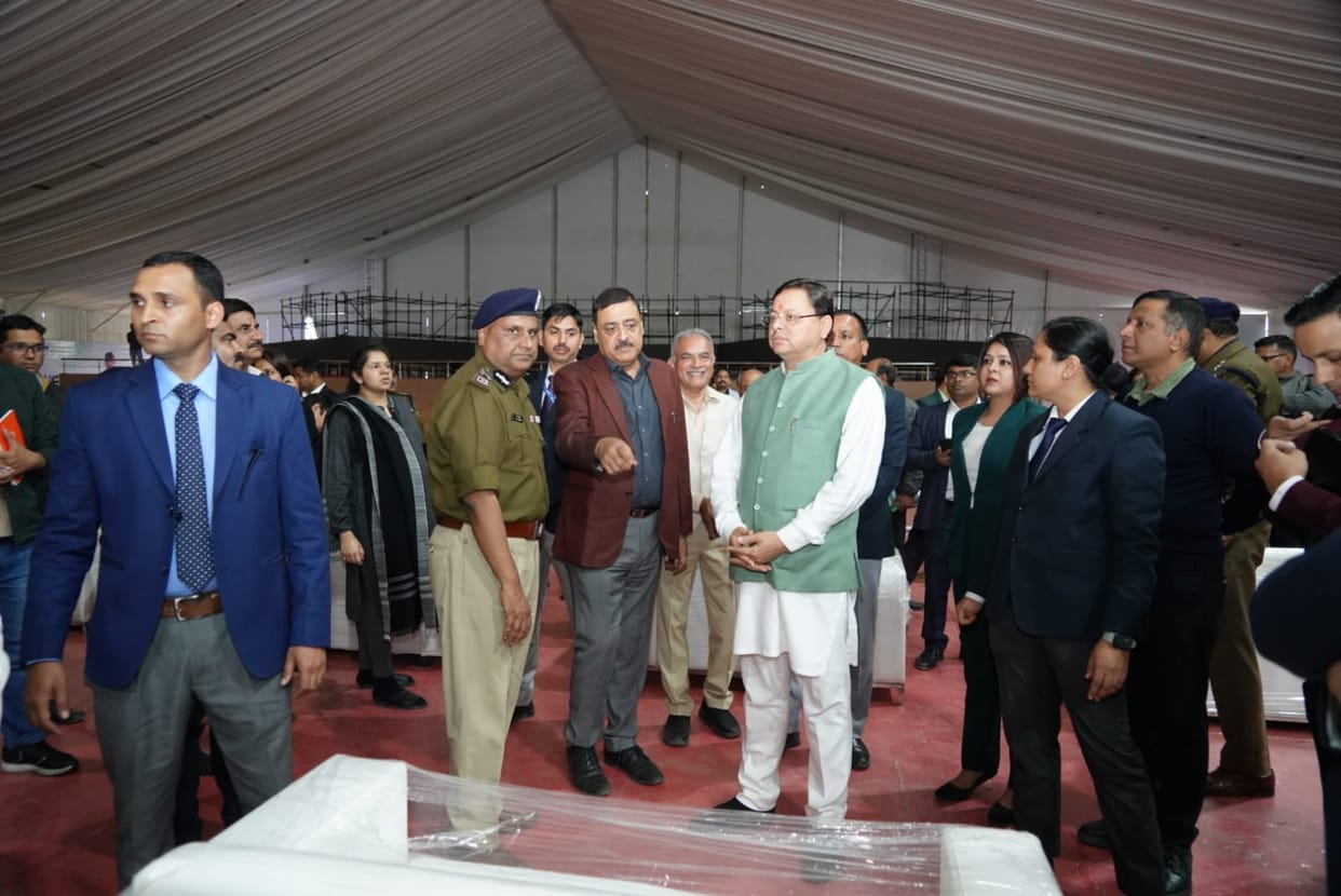 Uttarakhand Investor Summit 2023 CM Dhami inspection of preparation inaugurated media center