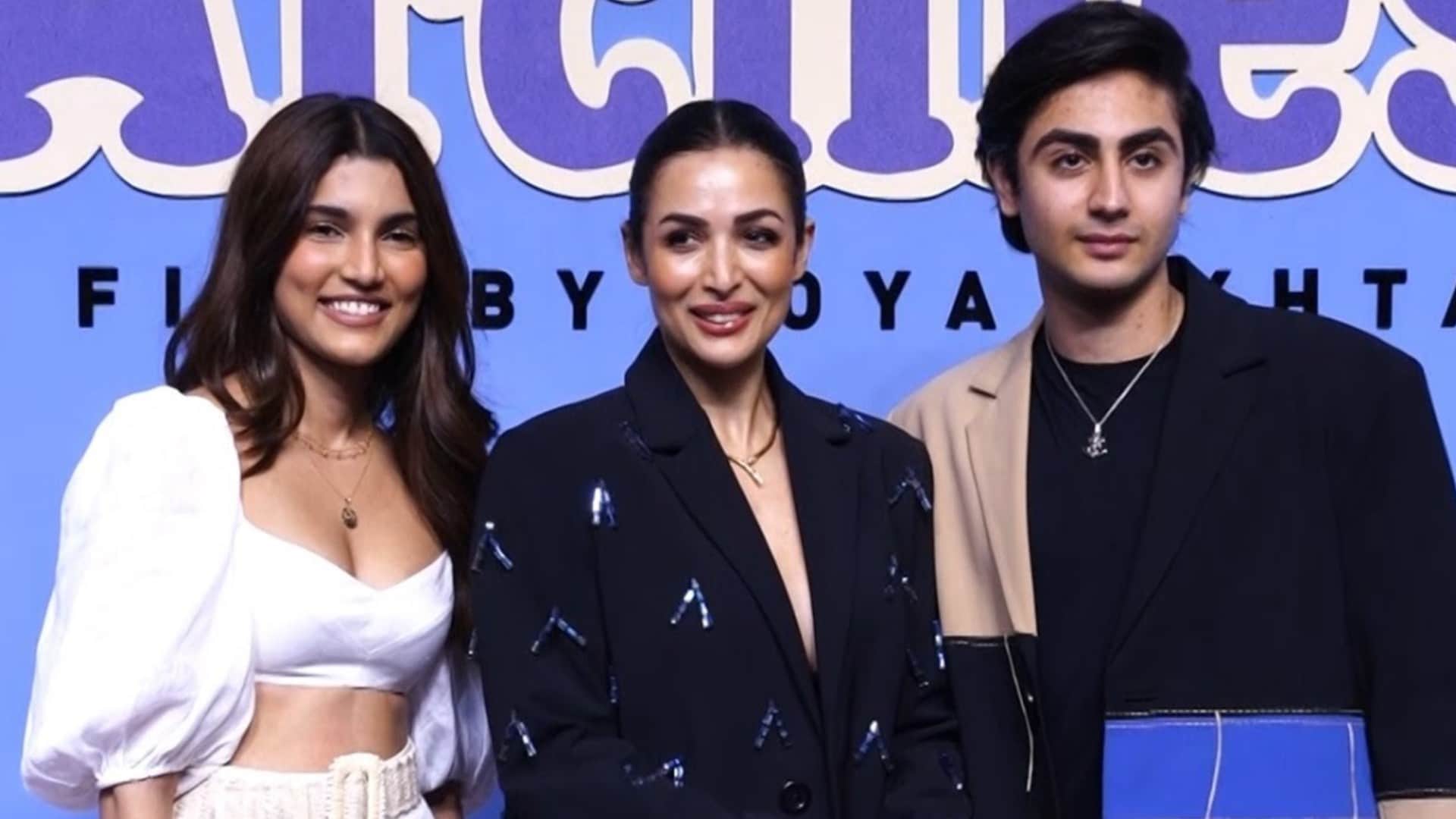 The Archies Premiere Suhana Khan Khushi Kapoor Janhvi Kapoor Shanaya Kapoor Hrithik Roshan Aishwarya rai
