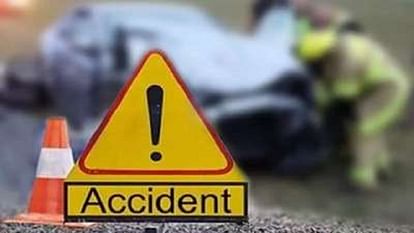 Three killed in collision between Swift Dezire car and truck, incident happened on the highway in Handia