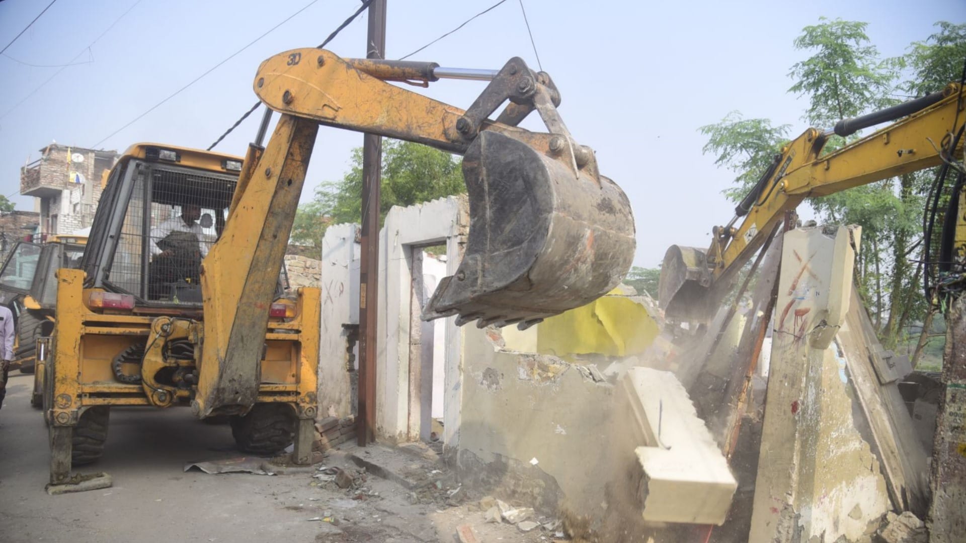 Bhikhampur illigal coloney removed by administration in Lucknow.