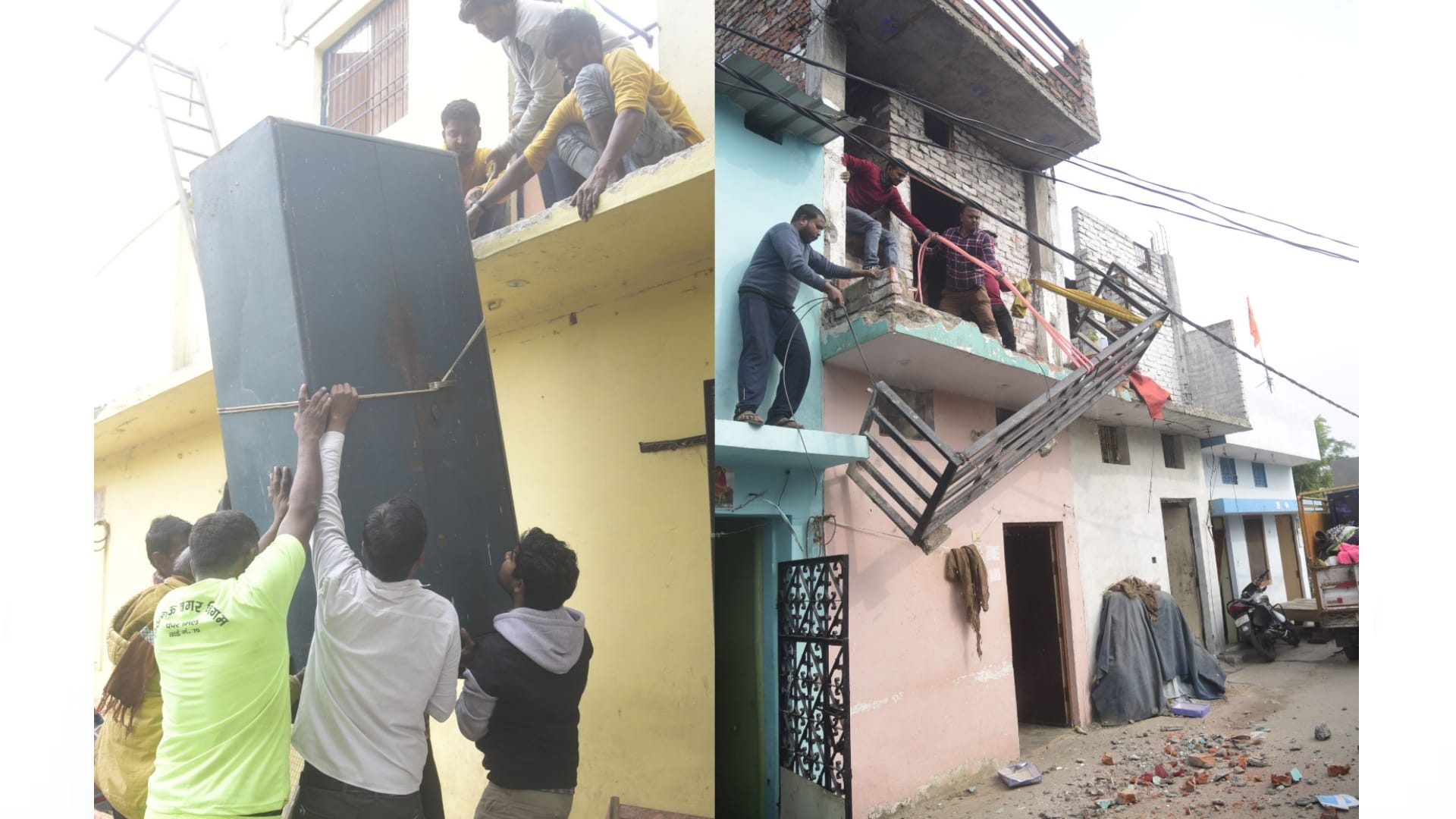 Bhikhampur illigal coloney removed by administration in Lucknow.