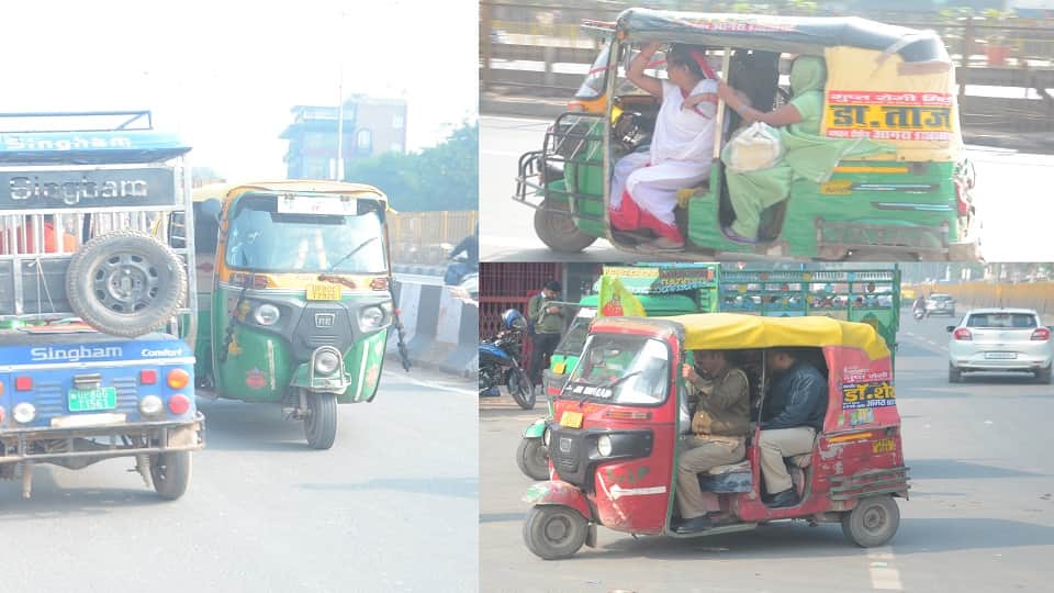 visible effect of two-day action on highway Vehicles passing through the old route from Waterworks to Sikandra