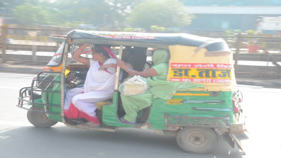visible effect of two-day action on highway Vehicles passing through the old route from Waterworks to Sikandra