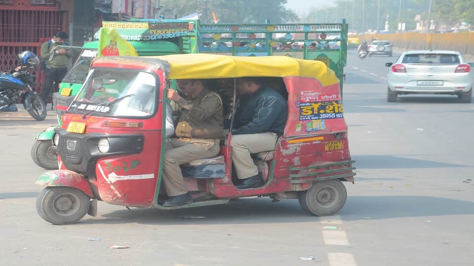 visible effect of two-day action on highway Vehicles passing through the old route from Waterworks to Sikandra