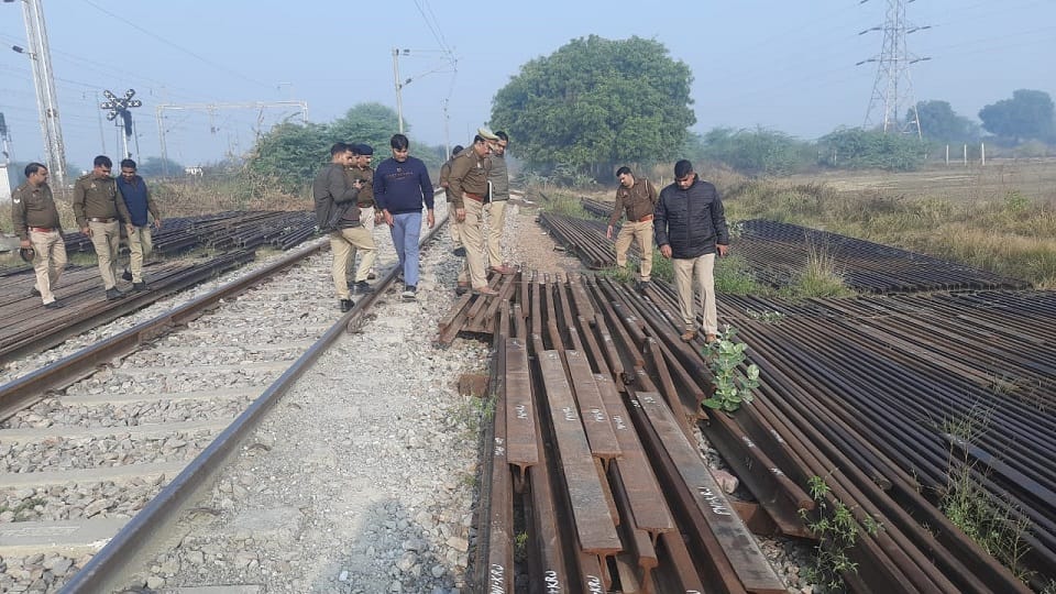 Shiv Ganga Express saved from derail two feet piece of track was kept on the track