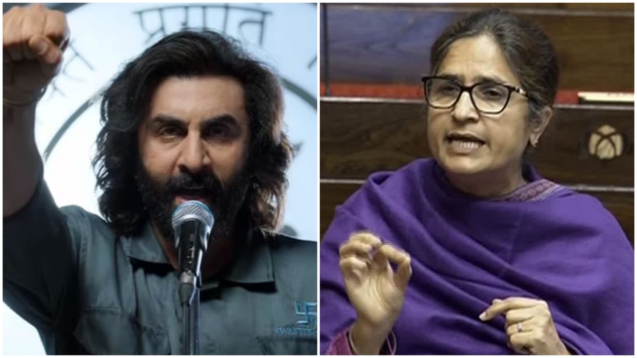 Animal Ranbir kapoor controversial film issue raised in parliament by woman mp ranjeet ranjan