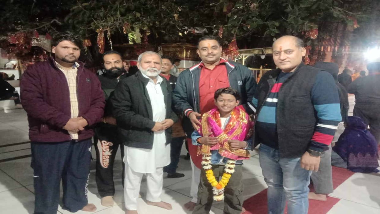 Harsh runner up of Saregamapa Little Champs, reached the court of Mother Chintpurni.