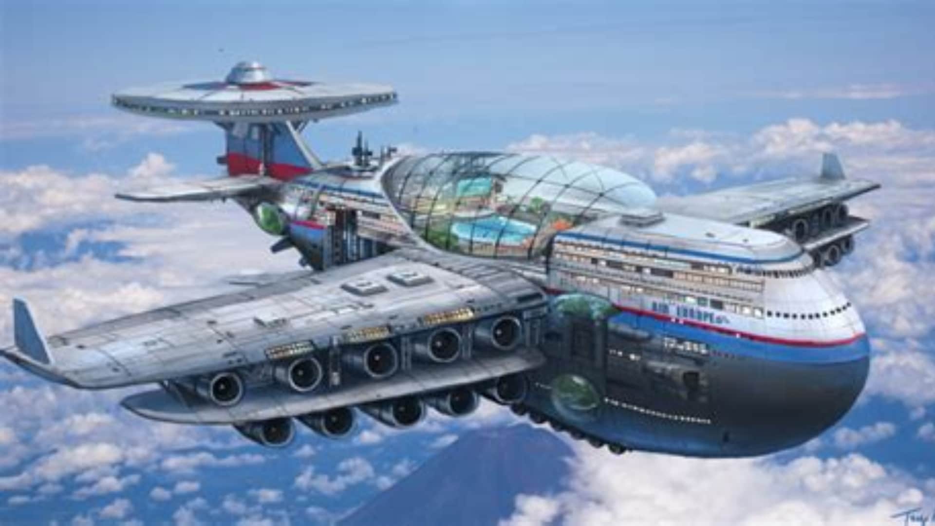Nuclear Powered Sky Hotel A Luxurious Flying Hotel To Remain In The Air Forever