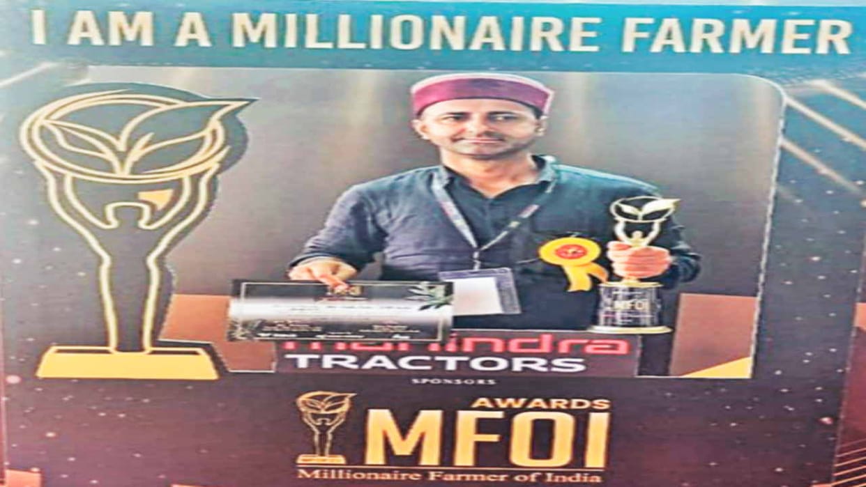 Millionaire Farmer Award to Dimple Panjata of Shimla
