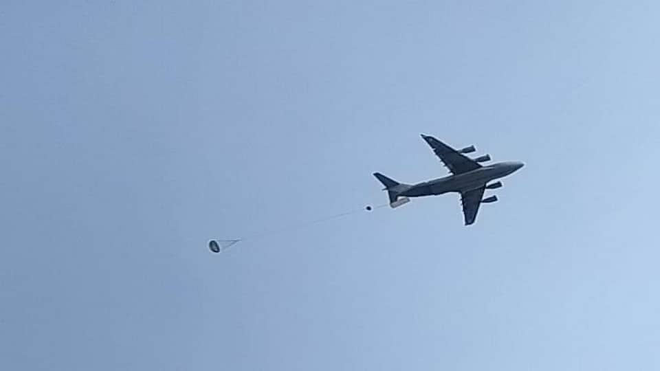 Big success for Indian Air Force now weapons weighing 16 tons can be dropped by parachute in inaccessible area