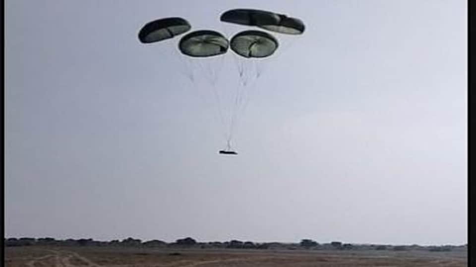 Big success for Indian Air Force now weapons weighing 16 tons can be dropped by parachute in inaccessible area