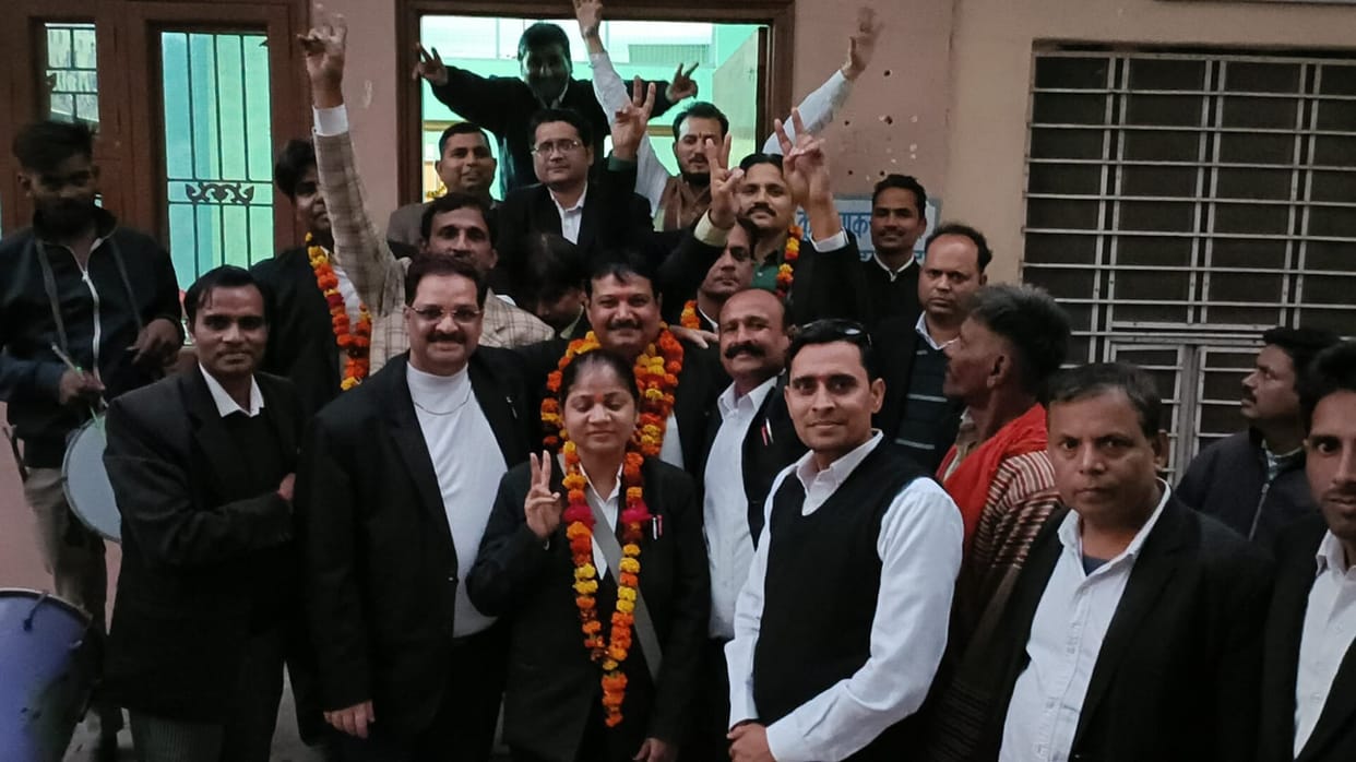 Neeraj Sharma elected president of Dholpur Advocates Association  Rajasthan News