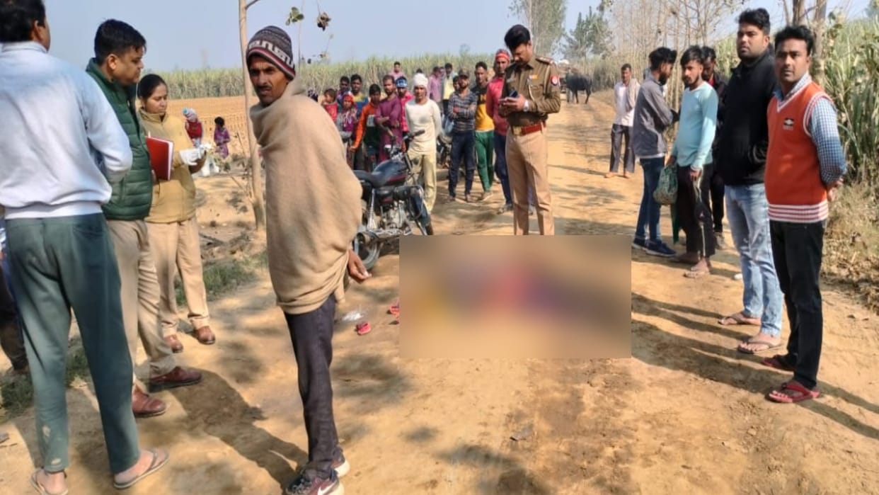 A girl died in road accident in Saharanpur and atmosphere of grief in family