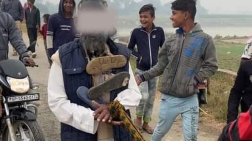 face of a person resident of village in local police station area was blackened