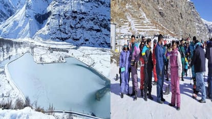 Tourists rush to lahul to see snow in Sissu, 800 vehicles reached Lahaul in three days