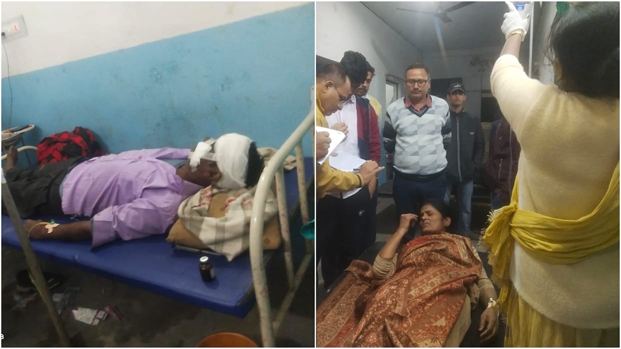 Bihar News : Bus full of passengers crashes on the road in Motihari. many people injured