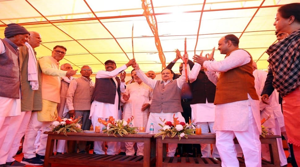 JP Nadda participated as chief guest in Vikas Bharat Sankalp Yatra public dialogue program in Sohana