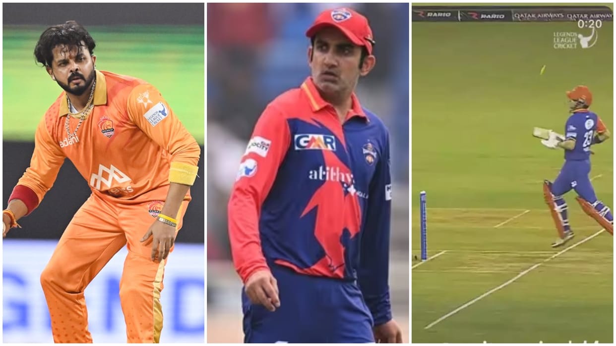 LLC 2023: Sreesanth vs Gambhir dispute growing, Gautam was run out and Sreesanth took a dig on it, see VIDEO
