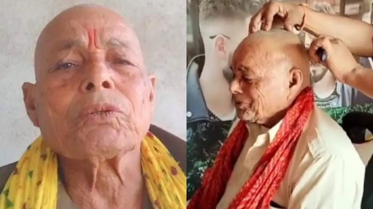 Shivpuri News Elderly man got tonsure after Congress KP Singh lost MP Election