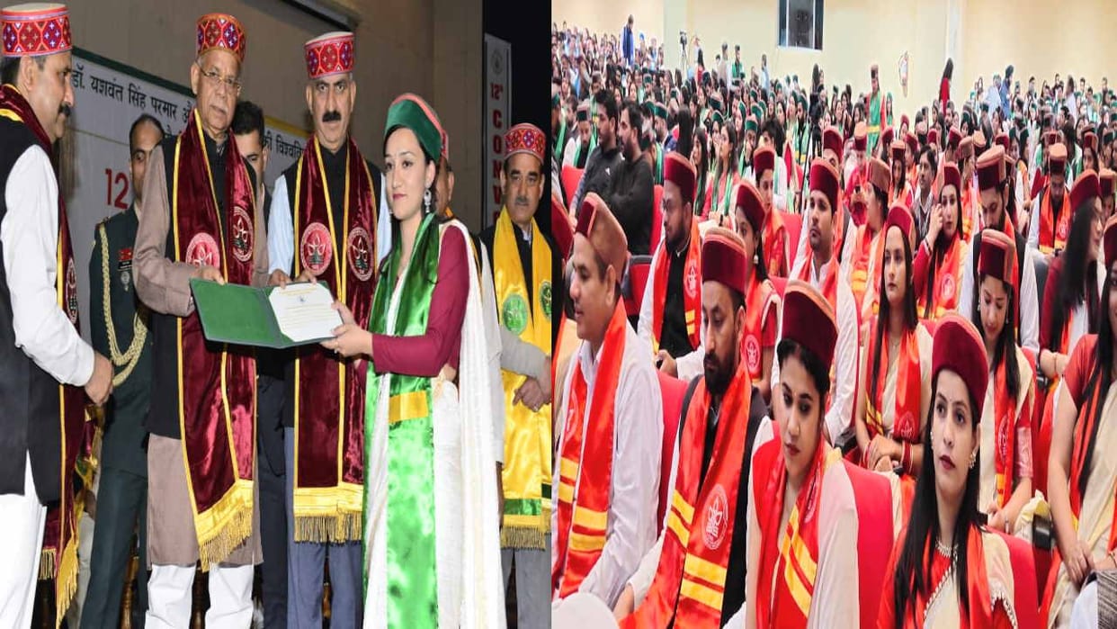 Nauni University convocation ceremony: Degrees distributed to 1311 students, Governor and cm honored the merit