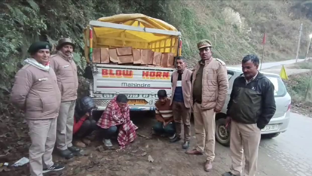 Three arrested on charges of smuggling timber in Nachan Mandi Himachal Pradesh