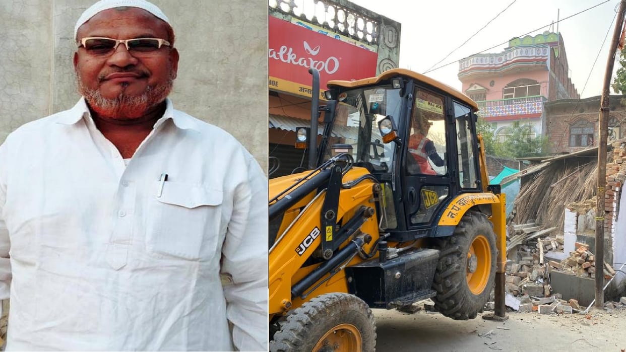 Bulldozer ran into the house of Nagar Panchayat President, close to Mukhtar Ansari
