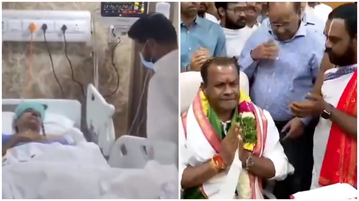 Revanth Reddy meets KCR at Yashoda Hospital, Venkat Reddy takes charge as Minister of Roads and Buildings