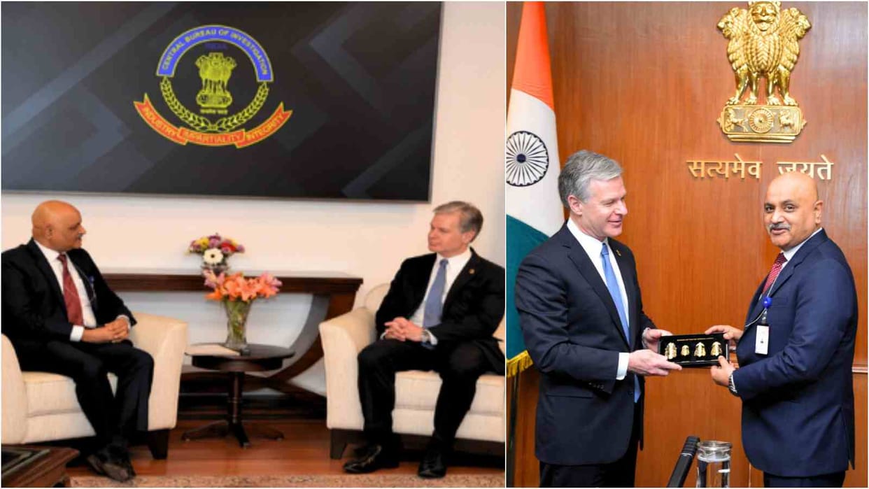 India USA CBI Praveen Sood FBI Chief Christopher A Wray Meeting