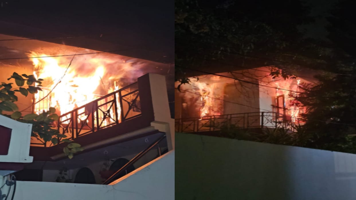 Saharanpur : fire break out in house in a colony and loss of many lakhs