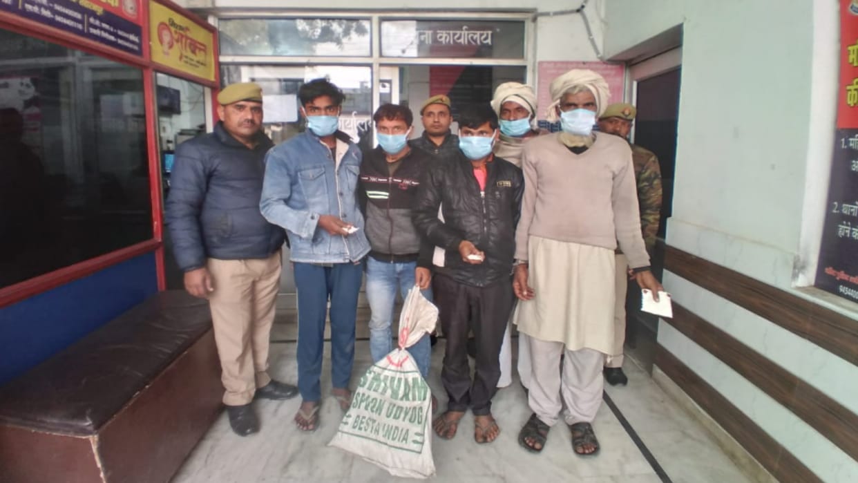 Saharanpur Police has arrested five cattle thieves in the encounter