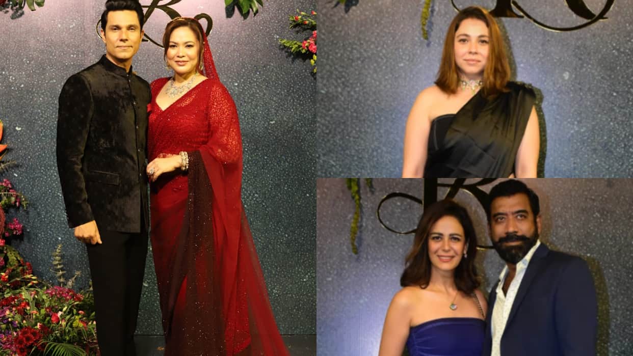 Randeep Hooda Lin Laishram Wedding Reception Imtiaz Ali Maanvi Gagroo Neetu Chandra Mona Singh attend see pics