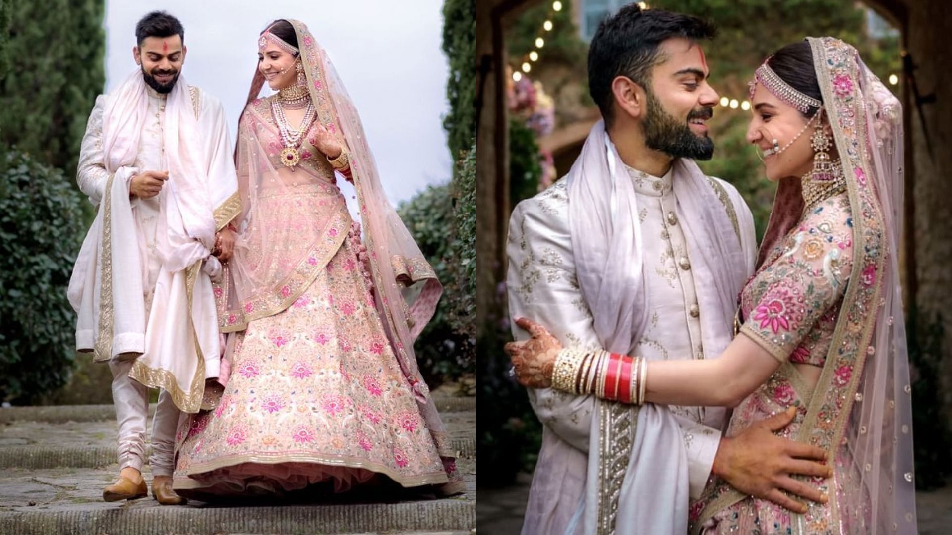 Anushka Sharma Rani Pink And Yellow Banglori Silk Lehenga Choli - Andaaz  Fashion