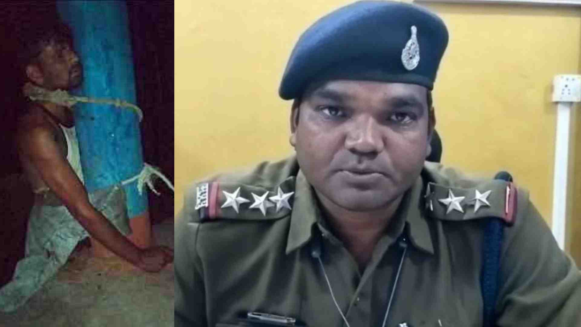 घटना की जानकारी देते पुलिस अधिकारी।