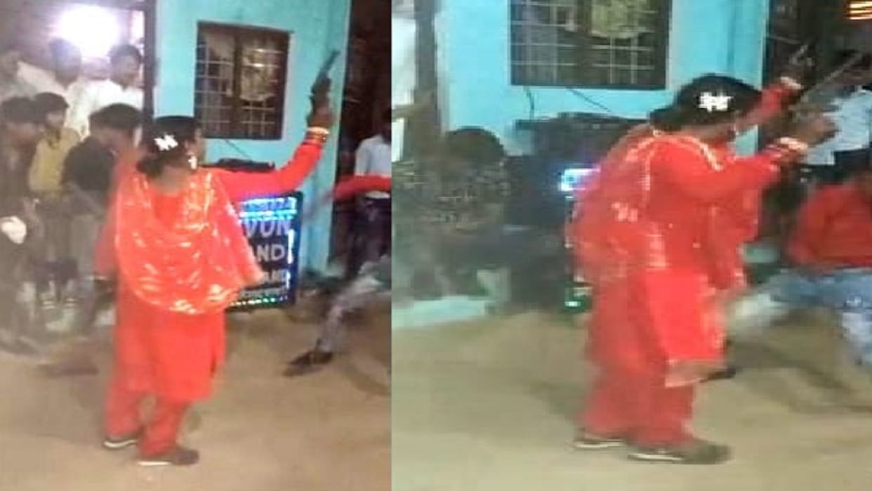 Video viral of woman dancing with a pistol in Saharanpur