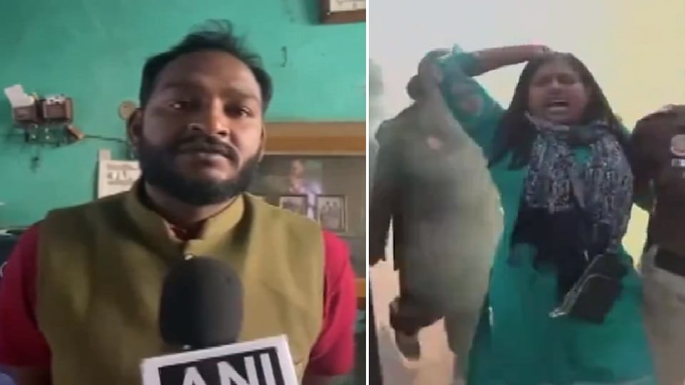Neelam of Haryana caught from outside the Parliament