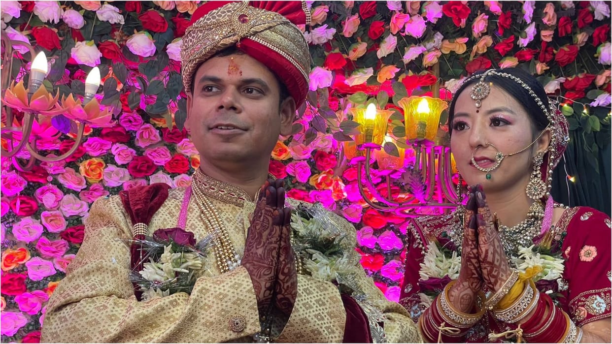Bihar News : China's Liu got married in Khagaria, had a love affair for many years.
