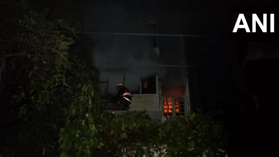 A massive fire broke out in a house in Greater Kailash area