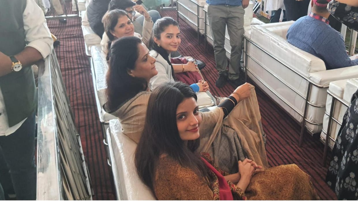 Family members attended the oath taking ceremony of MP Chief Minister-Deputy CM