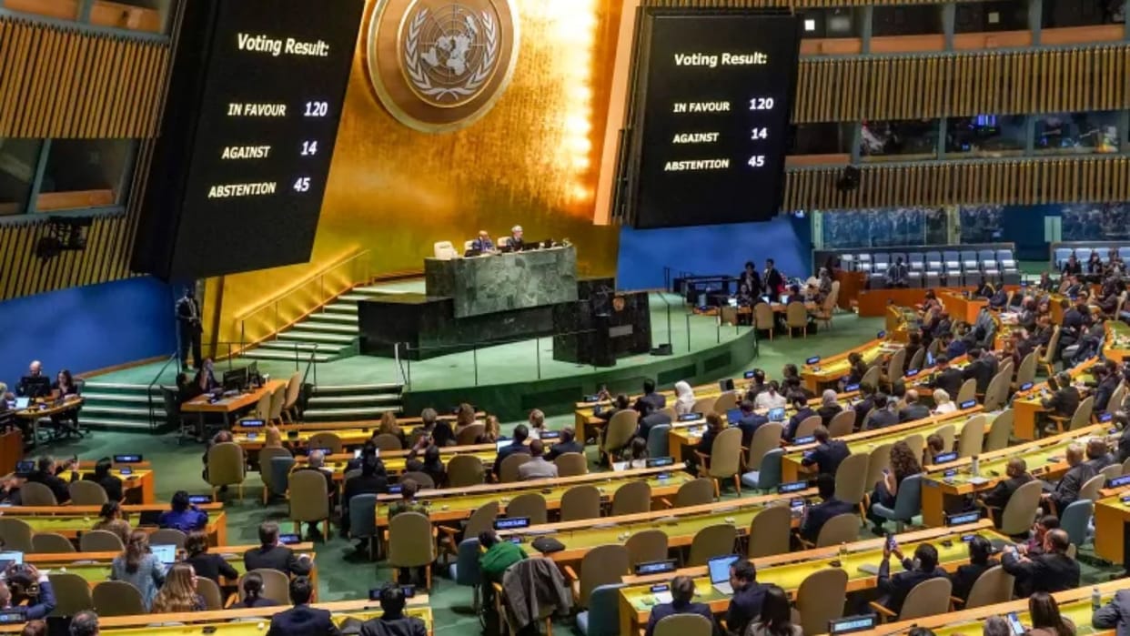 Israel Hamas War Updates UN General Assembly meeting vote on resolution for Gaza ceasefire