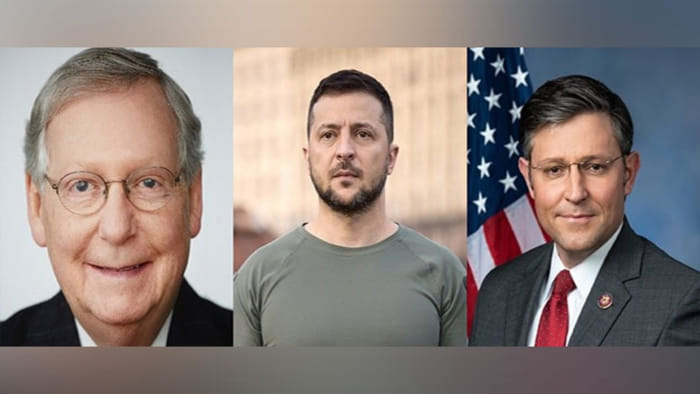 USA Zelensky met House Speaker Johnson also met Senate Minority Leader McConnell